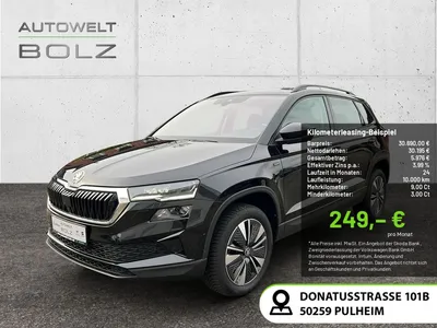 Skoda Skoda Karoq 1.5 TSI Tour ACC STANDHZ LED NAVI AHK 360° im Leasing von Null-Leasing