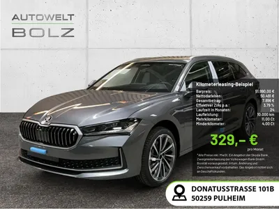 Skoda Skoda Superb Combi L&K 4x4 2.0 TDI HUD AHK 360° PANO im Leasing von Null-Leasing