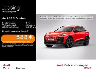 Audi Audi Q6 e-tron quattro S-LINE*NAVI*MATRIX*HUD*AHK*PAN im Auto Abo von Null-Leasing