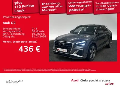 Audi Audi Q2 35 TDI S tronic 2xS LINE/MATRIX/SONOS/AHK/NAV im Auto Abo von LeasingMarkt.de