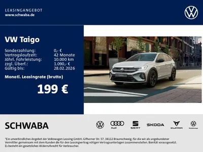 VW Volkswagen Taigo R-Line TSI *MATRIX*AHK*NAV*KURZZULASSUNG* im Auto Abo von Null-Leasing