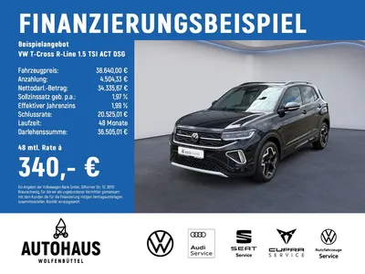 VW Volkswagen T-Cross R-Line 1.5 TSI ACT DSG im Leasing von Null-Leasing