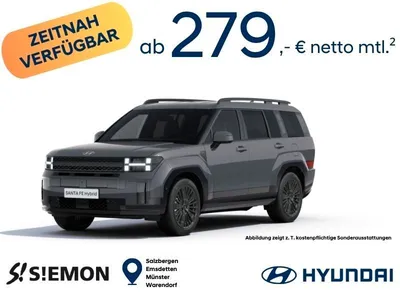 Hyundai Hyundai SANTA FE Hybrid Blackline 1.6 T-GDI HEV Allrad im Leasing von Null-Leasing