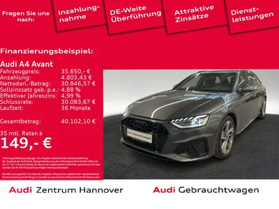 Audi Audi A4 Avant S line 40 TFSI Kamera Navi LED virtual im Auto Abo von Null-Leasing