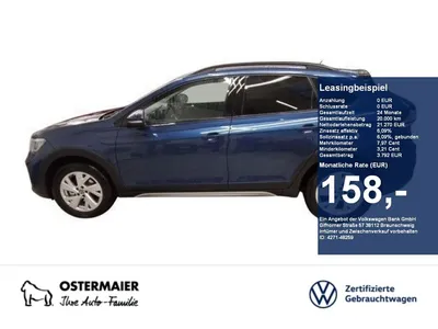 VW Volkswagen Taigo LIFE 1.0TSI 95PS 5J-G.KAMERA.NAVI+VC.LED.A im Leasing von Null-Leasing