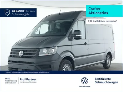 VW Volkswagen Crafter Kasten Mittel vorb. AHK Rear View Klima im Leasing von Null-Leasing