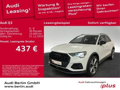 Audi Audi Q3 advanced 35 TFSI S tr. AHK LED NAVI VIRTUAL im Auto Abo von LeasingMarkt.de