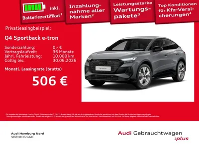 Audi Audi Q4 e-tron Q4 Sportback 45 e-tron S line Matrix Navi ACC im Leasing von LeasingMarkt.de