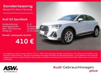 Audi Audi Q3 Sportback S line 35TFSI Navi LED AHK ACC SHZ // SOFORT VERFÜGBAR!!! im Auto Abo von LeasingTime