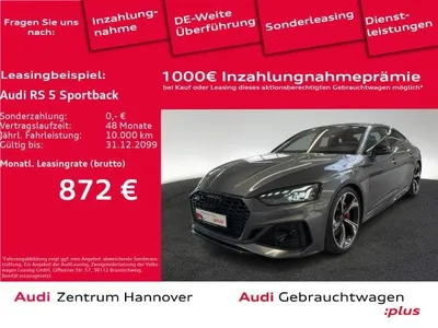 Audi Audi RS5 RS 5 Sportback 2.9 TFSI quattro HuD LaserPano B&O Kamera im Auto Abo von LeasingMarkt.de