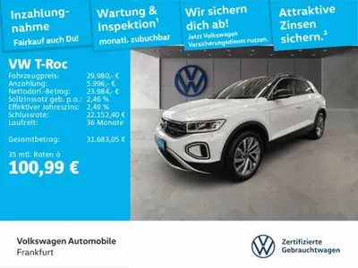 VW Volkswagen T-Roc 2.0 TDI DSG Goal Navi LEDPlus DAB+ FrontAssist im Auto Abo von LeasingMarkt.de