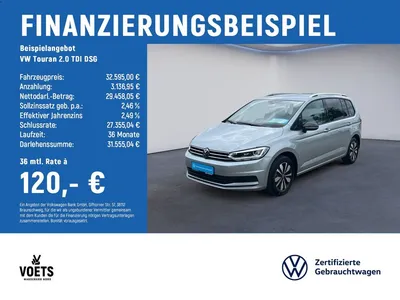 VW Volkswagen Touran 2.0 TDI DSG Comfortline 7-SITZE+IQ-LIGH im Leasing von Null-Leasing