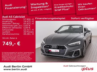 Audi Audi A5 Cabriolet S line 45 TFSI qu. S tr. LEDER B&O im Auto Abo von LeasingMarkt.de