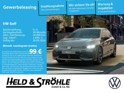 VW Volkswagen Golf R-Line Gewerbeleasing im Leasing von Null-Leasing