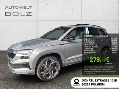 Skoda Skoda Karoq 2.0 TSI Sportline 4x4 NAVI MATRIX-LED AHK im Leasing von Null-Leasing