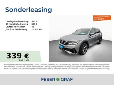 VW Volkswagen Tiguan Allspace 2.0 TSI R-LINE AHK HUD PANO NAVI im Leasing von LeasingMarkt.de