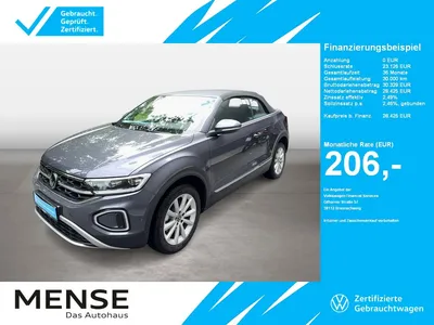 VW Volkswagen T-Roc Cabriolet 1.5 TSI Style IQ.Light Matrix LM im Leasing von Null-Leasing