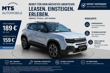 Jeep Jeep Avenger Summit 110PS DCT6 eHybrid *Panorama Dach im Leasing von Null-Leasing