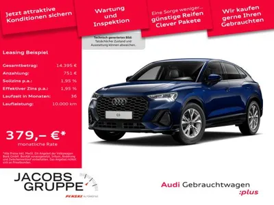 Audi Audi Q3 Sportback 35 TDI S-line Black/AHK/LED/ACC/MMI+/Keyless/Kamera/Sitzheizung im Auto Abo von LeasingMarkt.de