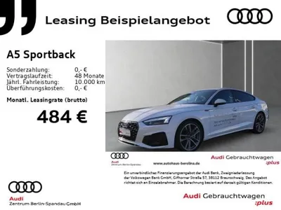 Audi Audi A5 Sportback 45 TFSI qu. S line S tronic *AHK* im Auto Abo von LeasingMarkt.de