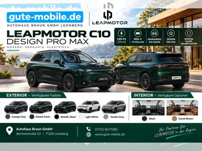 Leapmotor Leapmotor C10 Pro Max 82 kWh 800V Design 299PS MJ27 im Leasing von LeasingMarkt.de