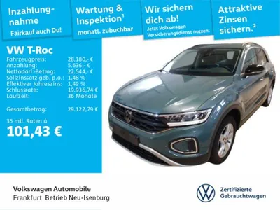 VW Volkswagen T-Roc 2.0 TDI DSG Goal Navi ACC DAB+ LED LaneAssist FrontAssist im Leasing von LeasingMarkt.de