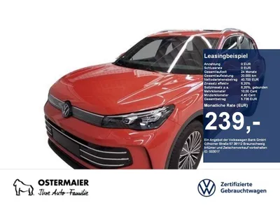 VW Volkswagen Tiguan ELEGANCE 2.0TDI 150PS DSG NP.65 AHK.HEAD- im Leasing von Null-Leasing