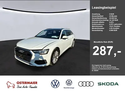 Audi Audi A6 Avant A6 Avant DESIGN 40TDI 204PS STRONIC AHK im Leasing von Null-Leasing