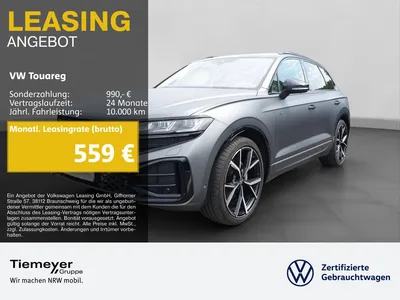 VW Volkswagen Touareg 3.0 TDI R-LINE BLACK UPE125 LM22 PANO LU im Leasing von Null-Leasing