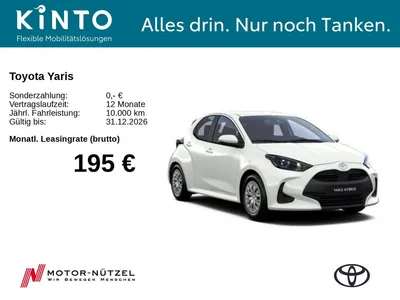 Toyota Toyota Yaris Hybrid Active + Business *ALL-IN-LEASING* im Leasing von Null-Leasing