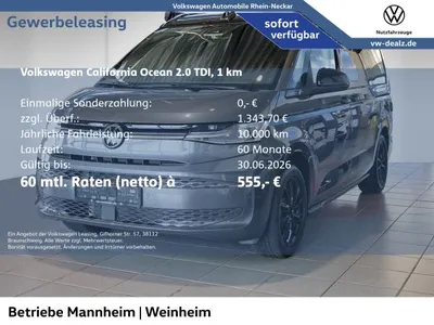 VW Volkswagen California T7Ocean 2.0 TDI DSG AHK Allwetter im Leasing von LeasingMarkt.de