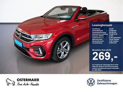 VW Volkswagen T-Roc Cabriolet R-LINE 1.5TSI 150PS DSG ACC.AHK. im Leasing von Null-Leasing
