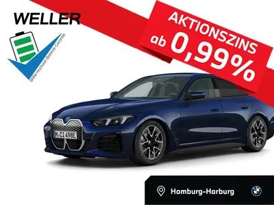 BMW BMW i4 xDr 40 GC M SPORT LivePr,AHK,Lea.o.Anz.489,- im Auto Abo von Null-Leasing