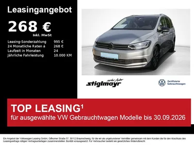 VW Volkswagen Touran GOAL 1.5 TSI DSG ACC+AHK+IQ-LIGHT+NAVI im Leasing von Null-Leasing