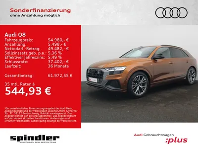 Audi Audi Q8 S-Line select 50TDI quattro / Pano, 360°, AHK im Leasing von Null-Leasing