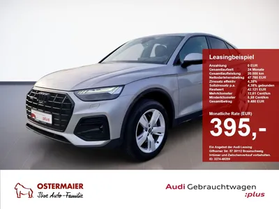 Audi Audi Q5 Sportback ADVANCED 45 TFSI QUATTRO AHK.HEAD-U im Leasing von Null-Leasing