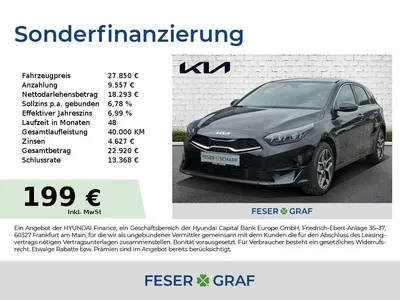 Kia Kia Ceed 1.5T 48V DCT 140 ULTIMATE STYLE JBL UVM. im Leasing von Null-Leasing