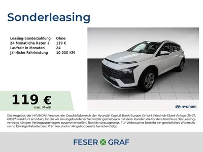 Hyundai Hyundai Bayon SELECT NAVI CAM ALLWETTER CARPLAY KLIMA im Leasing von Null-Leasing