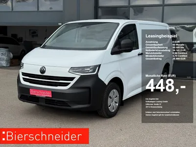 VW Volkswagen T7 Transporter Kasten 2.0 TDI KR IQ.LIGHT NAVI 5-J-GAR. AHK SHZ KAMERA KLIMA im Leasing von 9drive