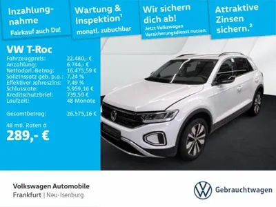 VW Volkswagen T-Roc 1.0 TSI Goal Navi LED DAB+ FrontAssist im Auto Abo von LeasingTime