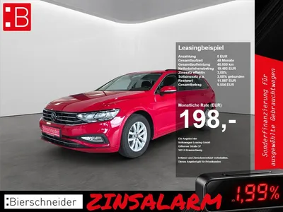 VW Volkswagen PASSAT VARIANT 2.0 TDI 122 PS DSG+NAVI+LED+SHZ im Leasing von Null-Leasing
