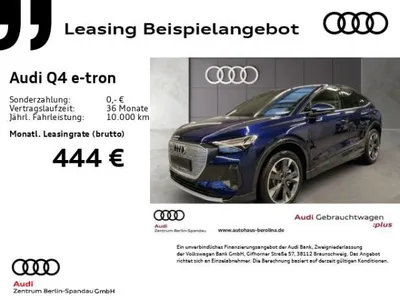 Audi Audi Q4 e-tron 40 Sportback Adv. *MATRIX*NAV+*R-CAM* im Auto Abo von LeasingMarkt.de