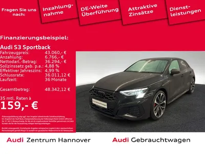 Audi Audi S3 Sportback 2.0 TFSI quattro Matrix Head-Up Pan im Auto Abo von Null-Leasing