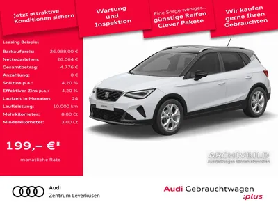 Seat Seat Arona FR DSG KEYLESS PDC CARPLAY VIRT ACC NAVI im Auto Abo von Null-Leasing