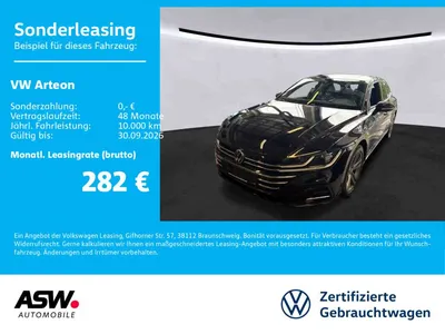VW Volkswagen Arteon SB R-Line 1.4TSI eHybrid DSG PANO LEDER im Leasing von Null-Leasing