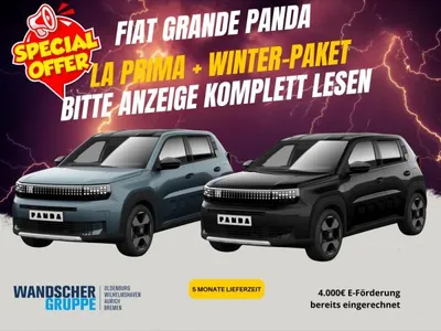 Fiat Fiat Grande Panda Elektro 🐼La Prima + Winter Paket mit 4.000€ Prämie gerechnet im Leasing von LeasingMarkt.de