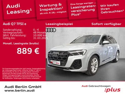 Audi AUDI Q7 TFSI e S line 55 e qu. tiptr. MATRIX 360°K im Auto Abo von Null-Leasing