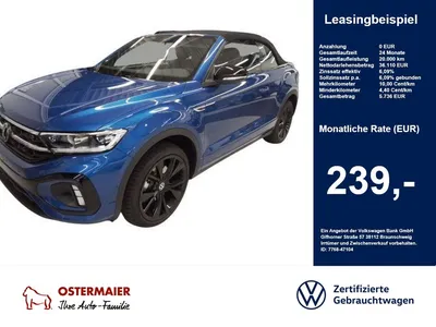 VW Volkswagen T-Roc Cabriolet R-LINE BLACK STYLE 1.5TSI 150PS im Leasing von Null-Leasing