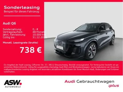 Audi Audi e-tron Q6 S line quattro NAVI MATRIX PANO AHK VC // SOFORT VERFÜGBAR!!! im Auto Abo von LeasingMarkt.de