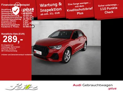 Audi AUDI Q3 45 TFSI quattro S line *AHK*PANO*SONOS*MATRIX* im Auto Abo von Null-Leasing